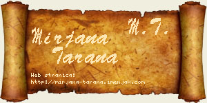Mirjana Tarana vizit kartica